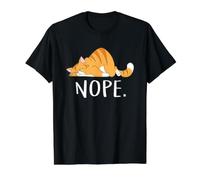 Funny Lazy Cat for Men Women Nope Not Today Value Graphic T-Shirt, Men, Black, M