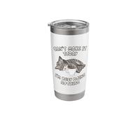Funny Lazy Cat Job Coffee Humor Busy Doing Nothing Stainless Steel Insulated Tumbler