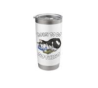Funny Lazy Cat Sleeping Born to Do Nothing Stainless Steel Insulated Tumbler