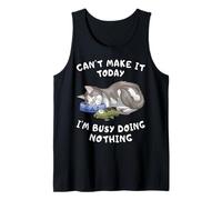 Funny Lazy Cat Sleeping Busy Doing Nothing Tank Top
