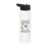 Funny Lazy Cat You Never Know When You're Done Laziness Stainless Steel Insulated Water Bottle