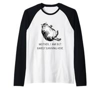 Funny Lazy Fat Cat Meme Cat Lover Drama Queen Raglan Baseball Tee