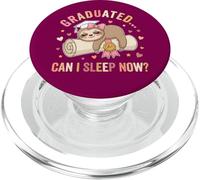 Funny Lazy Girl Graduation Sloth Coquette Bow High School PopSockets PopGrip for MagSafe