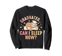Funny Lazy Girl Graduation Sloth Coquette Bow High School Sweatshirt