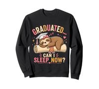 Funny Lazy Girl Graduation Sloth Coquette Bow High School Sweatshirt