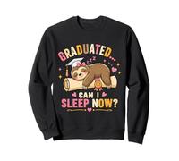 Funny Lazy Girl Graduation Sloth Coquette Bow High School Sweatshirt