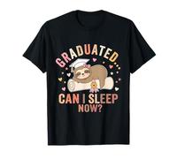 Funny Lazy Girl Graduation Sloth Coquette Bow High School T-Shirt