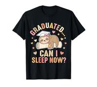 Funny Lazy Girl Graduation Sloth Coquette Bow High School T-Shirt