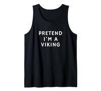 Funny Lazy Halloween Pretend I'm A Viking Gift Women Men Tank Top