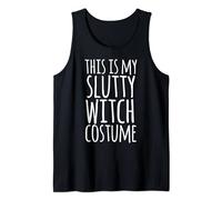 Funny Lazy Halloween Slutty Witch Costume Womens Joke Mom Tank Top