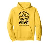 Funny Lazy People Don’t Hate We Did Nothing Retro lazy humor Pullover Hoodie