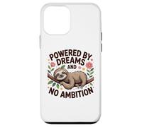 Funny Lazy Sloth Powered by Dreams No Ambition Case for iPhone 12 mini
