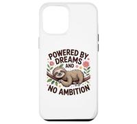 Funny Lazy Sloth Powered by Dreams No Ambition Case for iPhone 12 Pro Max