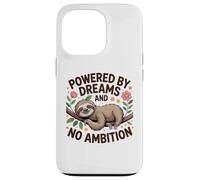 Funny Lazy Sloth Powered by Dreams No Ambition Case for iPhone 13 Pro