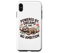 Funny Lazy Sloth Powered by Dreams No Ambition Case for iPhone XS Max