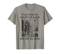 Funny Learn from Mistakes Knight Medieval Sarcasm Joke Tee T-Shirt