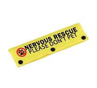 Funny Leash Sleeve Nervous Rescue Please Don'T Pet Dog Leash Wrap Sleeve Pet Birthday Gift (Please Don'T Pet-YE Sleeve)