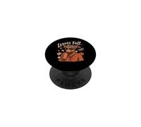 Funny Leaves Fall I Dont Highland Cow Autumn Coffee PopSockets Adhesive PopGrip