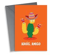Funny Leaving Card - Adiós Amigo - Cactus