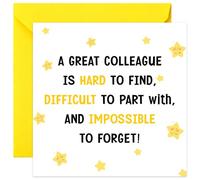Funny Leaving Card for Colleague, Goodbye Cards for Coworker, Great Coworker Goodbye Greeting Humorous Office Farewell Work Leaving Cards mit Envelope for Men & Women & Work Friend(A)