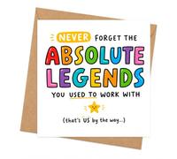 Funny Leaving Card for Colleague with Envelope, Absolute Legends Goodbye Card for Work Friend, Cheeky Farewell and Good Luck New Job Greeting for Workmate, Office Bestie, Boss or Team Member