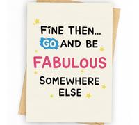 Funny Leaving Card for Coworker, Retirement Going Away Card for Coworker, Farewell Cards for Friend, Gift for Colleague Leaving, Be Fabulous Somewhere Else