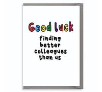 Funny Leaving Card - Sarcastic Farewell for Work Colleague Goodbye
