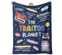Funny Leaving Gifts for Colleagues, Traitor Blanket Navy Blue 150x130CM | Goodbye Gifts for Colleagues, Sorry Your Leaving Gifts, Farewell Gift for Coworkers Decorations, Leaving Gifts on Christmas