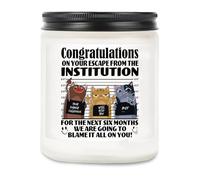 Funny Leaving Gifts for Colleagues Women Men, 7oz Handmade Soy Wax Lavender Scented Candle, Retirement Gifts New Beginnings Sorry Your Leaving Gift for Women, Men, Coworkers, Work Bestie, Friends