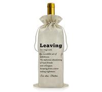 Funny Leaving Gifts for Colleagues Women Men Retirement Gifts for Men Women Wine Gift Bags Coworkers Gift for Men New Job Gift Thank You Gifts for Colleagues Nurses Wine Bottle Bag Retired Gift
