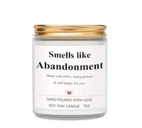 Funny Leaving Gifts for Colleagues Women & Men, Retirement Gifts | Smells Like Abandonment Scented Candle - New Job Congratulations Gift, Farewell Present for Coworkers, Boss, Work Bestie