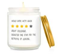 Funny Leaving Gifts for Colleagues Women Men, Sorry Your Leaving Presents Candle Retirement Gift New Beginnings Scented Candle Farewell Gifts for Coworkers Goodbye Work Bestie Friends, 7 Oz