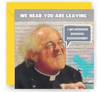 Funny Leaving Work Card and Keepsake Gift - Comedy Farewell Card for Co-Worker, Colleague or Team - Includes Luxury Yellow Envelope - Size 14cm