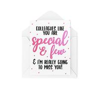 Funny Leaving Work Cards | For Her Office Bestie Colleague Coworker | Colleagues Like You Are Special & Few | New Job Miss You | CBH901