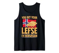 Funny Lefse Master Your Bet Your Lefse I'm Norwegian Tank Top