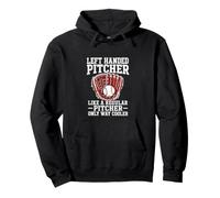 Funny Left Handed Pitcher Only Way Cooler Pullover Hoodie