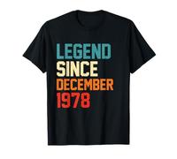 Funny Legend Since December 1978 Birthday Year T-Shirt