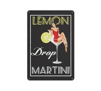 Funny Lemon Farm Metal Tin Sign,Lemon Drop Martini Lemon Themed Gifts Funny Bathroom Decor Home Bar Kitchen Coffee Man Cave Garage Wall Decor Art Tin Sign 8x12 Inch