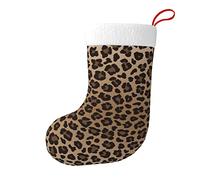 Funny Leopard Animal Print Christmas Stockings Xmas Hanging Stocking Socks Holiday Decor For Christmas Tree Fireplace Party