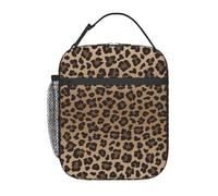 Funny Leopard Animal Print Lunch Box Portable Insulated Bag Reusable for Women&Men&Work Picnic Hiking