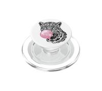 Funny Leopard Blowing Bubble Gum PopSockets PopGrip for MagSafe
