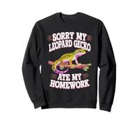 Funny Leopard Gecko Ate My Homework Reptile Lover Sweatshirt