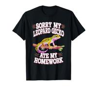 Funny Leopard Gecko Ate My Homework Reptile Lover T-Shirt