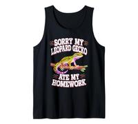 Funny Leopard Gecko Ate My Homework Reptile Lover Tank Top
