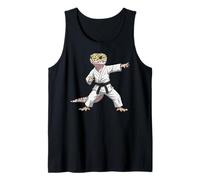 Funny Leopard Gecko Doing Karate Samurai Ninja Lizard Tank Top