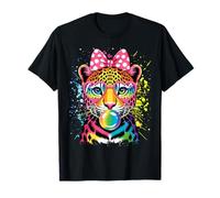 Funny Leopard Glasses Blowing Bubble Gum Back to School Kids T-Shirt