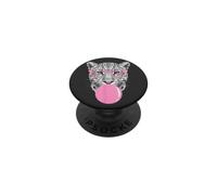 Funny Leopard Glasses Blowing Bubble Gum PopSockets Adhesive PopGrip