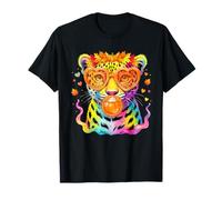 Funny Leopard Glasses Blowing Bubble Gum Pumpkin Kids T-Shirt