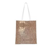 Funny Leopard Skins Fashion Canvas Tote Bag With All Over Print Design, Large Reusable Shopper Tote With Double Handles,Beach Tote, Weekend Bag