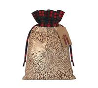 Funny Leopard Skins Printed drawstring gift bags color-blocked drawstring gift bags suitable for birthdays candy party decorations